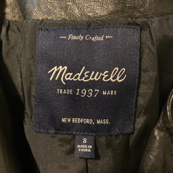 Madewell Collarless Leather Jacket - Picture 2 of 6